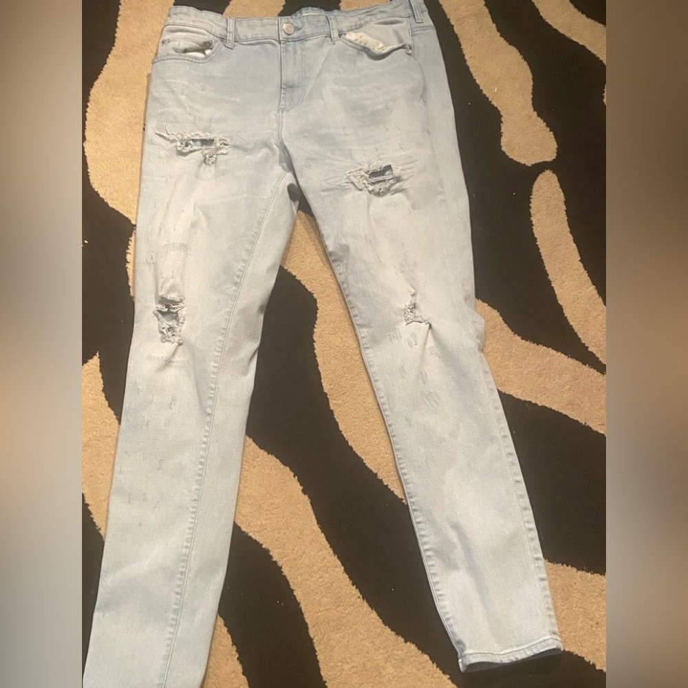 PacSun Light Blue Distressed Men Jeans